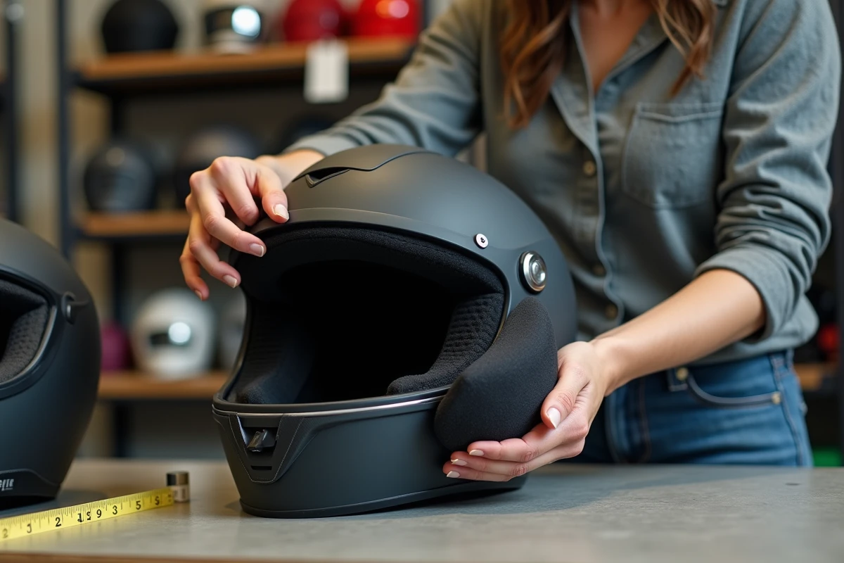 Changement du calot interne d'un casque moto pour adapter le tour de tête et réduire la pression